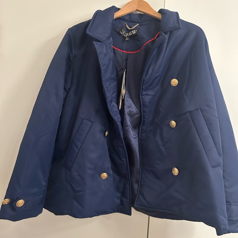 J. Crew peacoat puffer
